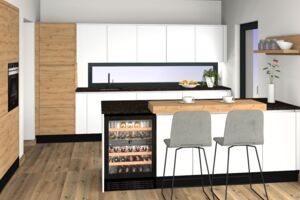 3D Visualisierung_Küche mit Bar