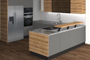 3D Visualisierung_offene Küche mit Bar