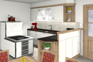 3D Visualisierung_Küche  im Landhausstil